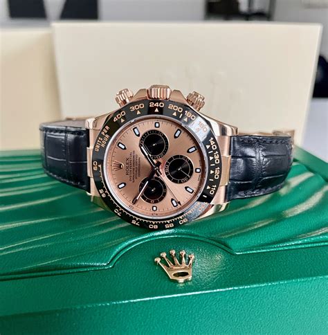 rolex daytona rose gold alligator strap|ABP Kermit .